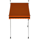 Manual Retractable Awning 100 cm Orange and Brown 145834