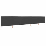 5-panel Wind Screen Fabric 600x120 cm Anthracite 47162