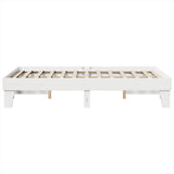 Bed Frame without Mattress White 120x190 cm Small Double Solid Wood Pine 855374
