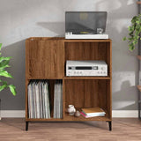 Record Cabinet Brown Oak 84.5x38x89 cm Engineered Wood 832004