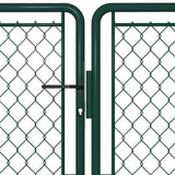 Garden Gate Steel 400x100 cm Green 144415