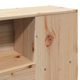 ZNTS Bookcase Bed without Mattress 180x200 cm Super King Solid Wood Pine 3323173