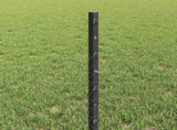 Hexagonal Fence with Post 10 x 0.5 m PVC-Coated Steel Grey Mesh 3336810