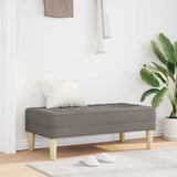 Bench with Cushion Taupe 113 x 57 x 39 cm Fabric 42001940