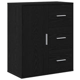 Sideboard with Drawer Black Oak 60 x 31 x 70 cm Engineered Wood 871407