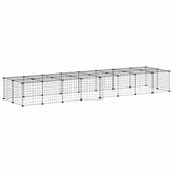 36-Panel Pet Cage with Door Black 35x35 cm Steel 3114057
