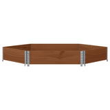 Raised Bed Hexagon Brown 160x160 cm Solid Wood Pine 4010320