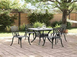 Garden Table Set 5 pcs Black Cast Aluminium 3334761
