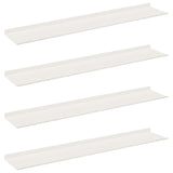 Floating Shelf Wall-mounted 4 pcs White 100 x 18 x 2.5 cm Steel 8004055
