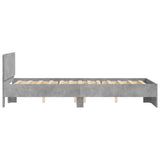 Bed Frame Concrete Grey Engineered wood 120x200 cm Durable 3207493