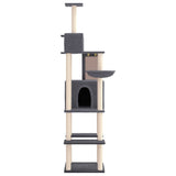 Cat Tree with Sisal Scratching Posts Dark Grey 201 cm 171644