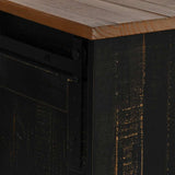 TV Cabinet HALDEN 2 Sliding Doors Black 150x40x60 cm Solid Wood 4018416
