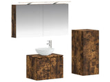 Bathroom Furniture Set 4 pcs Smoked Oak 3407411