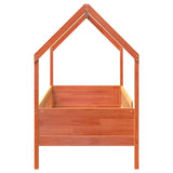 Kids' House Bed Frame without Mattress Wax Brown 80x200 cm Pine 850706