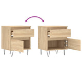 Bedside Cabinets 2 pcs Sonoma Oak 40x35x50 cm Engineered Wood 830675