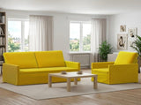 Sofa Set 2 pcs Yellow Velvet 3433210
