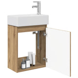 Bathroom Vanity Unit with Tap Artisan Oak 45.5 x 22.5 x 84 cm 889460