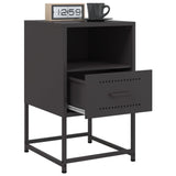 Bedside Cabinets 2 pcs Black 36x39x60.5 cm Steel 846555