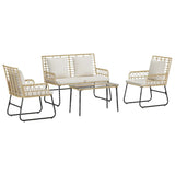 Garden Furniture Set 4 pcs Black and Anthracite Poly Rattan 3379041