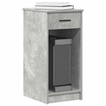 ZNTS Computer Tower Stand with Drawer Concrete Grey 35x45x77 cm 858743