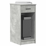 ZNTS Computer Tower Stand with Drawer Concrete Grey 35x45x77 cm 858743