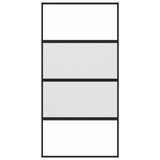 Sliding Door Black 102.5x205 cm Tempered Glass and Aluminium 155221