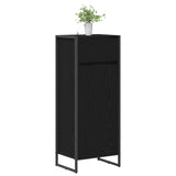 Bathroom Cabinet Black Oak 40 x 30 x 100 cm Engineered Wood 886498
