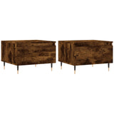Coffee Tables 2 pcs Smoked Oak 50x46x35 cm Engineered Wood 830855