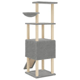 Cat Tree with Sisal Scratching Posts Light Grey 153 cm 172116