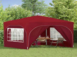 Pop-up Party Tent 290 x 290 x 245 cm Burgundy 42019873