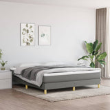 Box Spring Bed Frame Dark Grey Super King Fabric 3121179