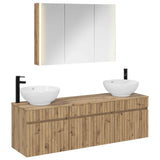 Bathroom Cabinet Set 4 pcs Artisan Oak Engineered Wood 3406630