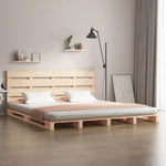 ZNTS Bed Frame without Mattress 160x200 cm Solid Wood Pine 3120142