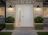 Garden Planter with LED 2 pcs Olive Green 30 x 30 x 30 cm Steel 8008063