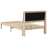 Bed Frame with Headboard Brown 100 x 200 cm Solid Pine Wood 878909