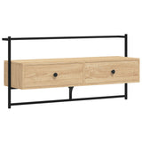 TV Cabinet Wall-mounted Sonoma Oak 100.5x30x51 cm Engineered Wood 833459