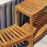 Hot Tub Surround Brown 255 x 55.5 cm Solid Acacia Wood 3334766