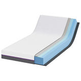Mattress White and Grey 90 x 190 cm Memory Foam 4106325