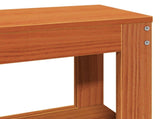 Bed Frame with Headboard Wax Brown 200 x 200 cm Solid Pine Wood 3422771