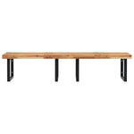 Basin Shelf Wall Mounted Steel and Solid Wood Acacia 3302945