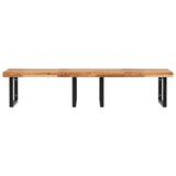Basin Shelf Wall Mounted Steel and Solid Wood Acacia 3302945