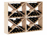 Wine Rack 4 pcs Natural 62 x 25 x 62 cm Solid Pine Wood 893316