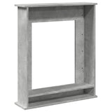 Fireplace Surround Concrete Grey 75x20x87.5 cm Engineered Wood 854583
