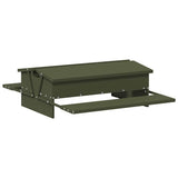 Chicken Treadle Feeder Olive Green 75 x 53 x 20.5 cm 874676