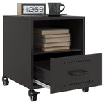 ZNTS Bedside Cabinet Black 36x39x43.5 cm Steel 846704