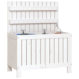 Garden Storage Box White 76x42.5x54 cm Solid Wood Pine 836145