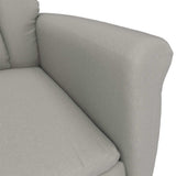 Recliner Chair Light Grey Light grey 70.5 x 96.5 x 95 cm Fabric 348401