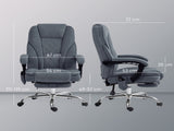 Massage Office Chair, Heated Reclining Computer Chair with Adjustable Height and Footrest, Dark Grey T3398P377448