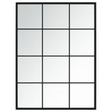 Wall Mirror Black 80x60 cm Metal 342207