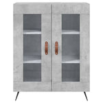 Highboard Concrete Grey 69.5x34x180 cm Engineered Wood 3195711